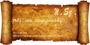 Mózes Szaniszló névjegykártya